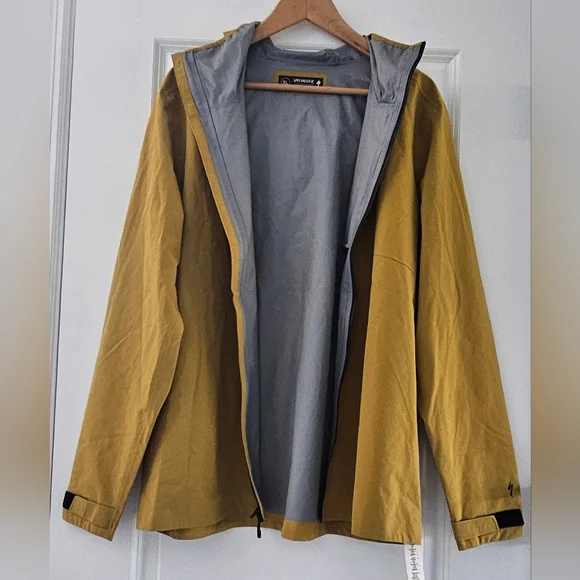 Specialized Men Trail Rain Jacket bike jacket harvest gold mustard color size XL - Picture 15 of 16